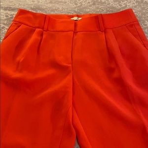 J Crew Pink/Salmon pleated summer pants. Tapered.